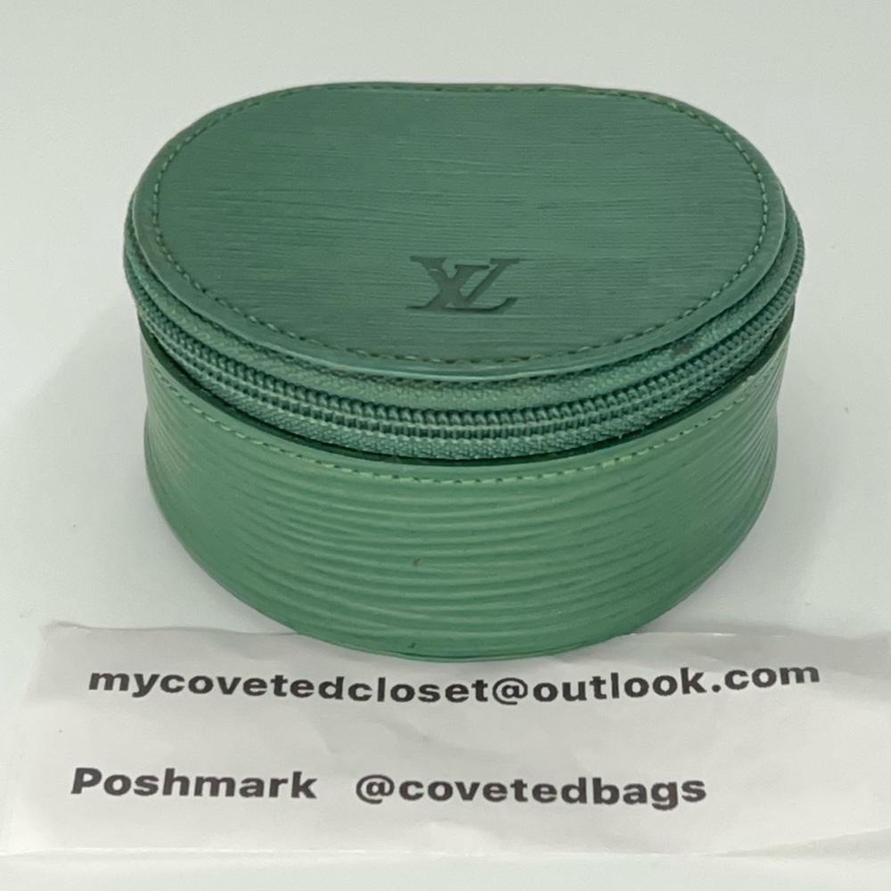Louis Vuitton Green Epi Ecrin Bijoux Jewelry Case 💚 W/Entrupy COA